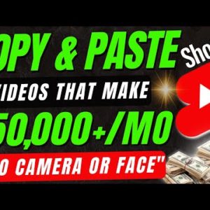 Copy & Paste YouTube Shorts And Make Money On Youtube Without Making Videos ($50,000 A Month Niche)