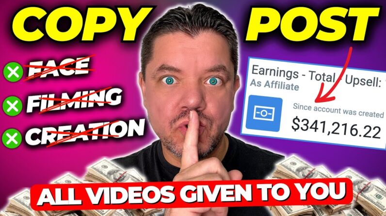 Easiest Way to Start Affiliate Marketing Reusing FREE Videos (No Filming Required)