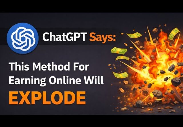 Chat GPT Says This Method For Earning Online Will EXPLODE