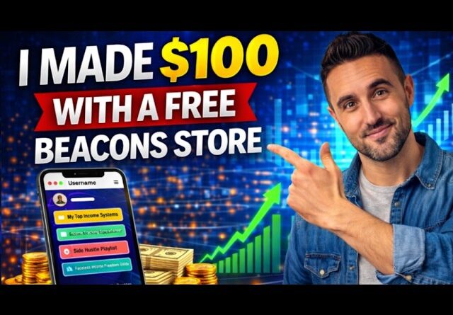 I Made My First $100 With A FREE Beacons Store 💰