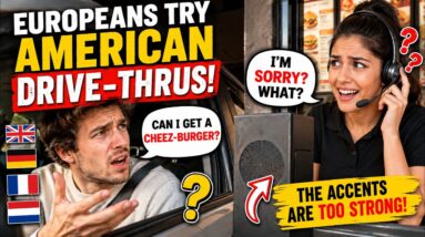 Europeans Have to Fake American Accents Just to Order Food Reacting to American  Drive Thru Culture!