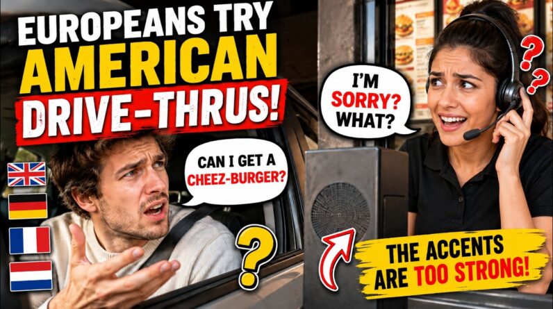 Europeans Have to Fake American Accents Just to Order Food Reacting to American  Drive Thru Culture!